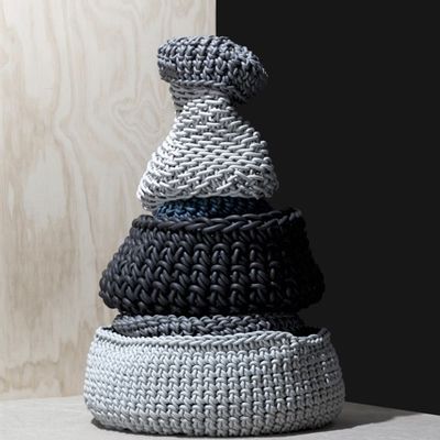 Design objects - Baskets in neoprene yarn - NEO DI ROSANNA CONTADINI