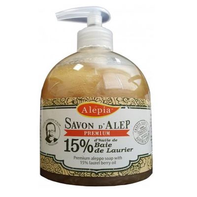 Soaps - PREMIUM LIQUID ALEPPO SOAP 15% - ALEPIA