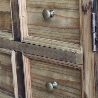 Sideboards - Recycled wood sideboard, 8 drawers, rustic design - JP2B DECORATION