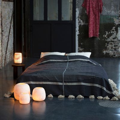 Bed linens - Alabaster Candlestics/Handwoven Bedspread/Bedding - SIROCCOLIVING APS