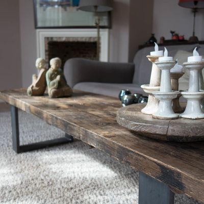 Dining Tables - Coffee table made of an old double or single door - THE SILK ROAD COLLECTION