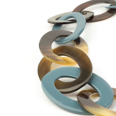 Jewelry - Long oval rings in 3 sizes in horn - L INDOCHINEUR X RIVÊT