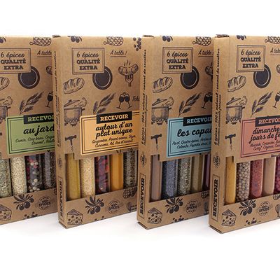 Épices - COFFRET RECEVOIR - LE MONDE EN TUBE 100% ÉPICES