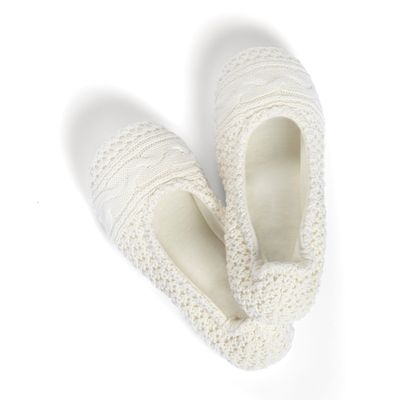 Homewear - BRADFORD BALLET SLIPPERS IVORY - L'APPARTEMENT