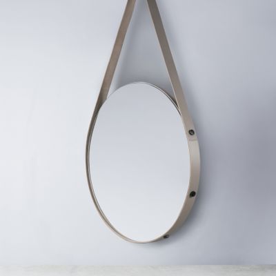 Bathroom mirrors - LEATHER MIRRORS & LIGHTING - RABITTI1969 BY GIOBAGNARA