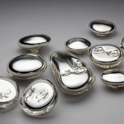 Art glass - Silver stone - DONZÉ ANNE ET VINCENT CHAGNON