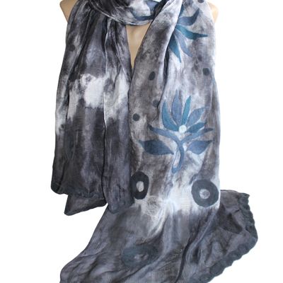 Scarves - Felted Silk Scarves - SILK ROAD BAZAAR