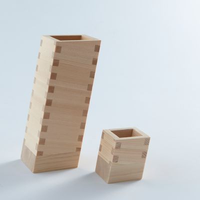 Objets design - Leaning Hinoki Sake set - OHASHI