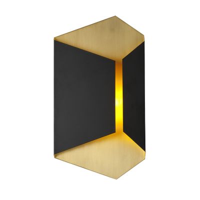 Wall lamps - Origami Sconce in Brushed Brass and Matt Black Lacquered - DUISTT