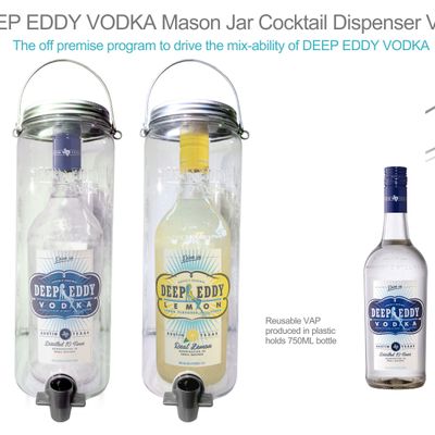 Tasses et mugs - DEEP EDDY VODKA Mason Jar Cocktail Dispenser VAP - INDUSTRIA CORP.