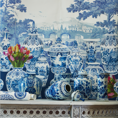 Hotel bedrooms - Nicolette Mayer-Royal Delft Wall Panels - DO NOT USE _ THE NICOLETTE MAYER COLLECTION