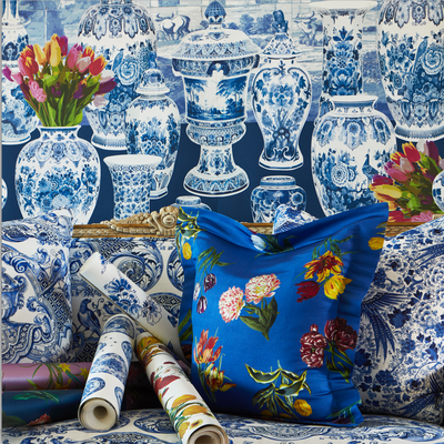 Hotel bedrooms - Nicolette Mayer-Royal Delft Wall Panels - DO NOT USE _ THE NICOLETTE MAYER COLLECTION