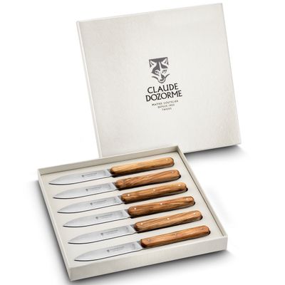 Cadeaux - Couteau de table NAVETTE 6.16 - Coffret de 6 pièces - LAGUIOLE CLAUDE DOZORME