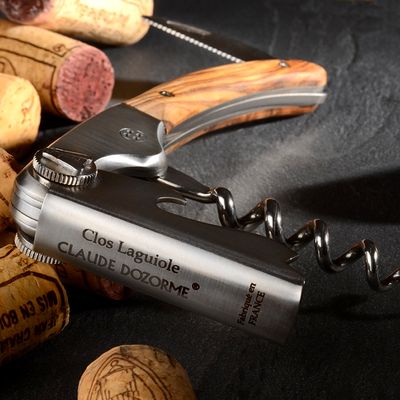 Accessoires pour le vin - Sommelier Clos Laguiole - Bois d'olivier - Ébène - Carbone - LAGUIOLE CLAUDE DOZORME