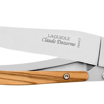 Barbecues - Claude Dozorme Laguiole Liner Pocket Knife - Olivier or Carbone - LAGUIOLE CLAUDE DOZORME