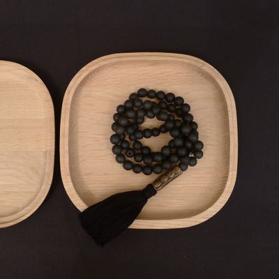 Objets de décoration - Collier Mala africain avec perles de prière et bronze - STUDIO JULIA ATLAS