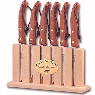 Couverts & ustensiles de cuisine - Couteaux Grillades Laguiole par Claude Dozorme - Coffret de 6 couteaux - LAGUIOLE CLAUDE DOZORME