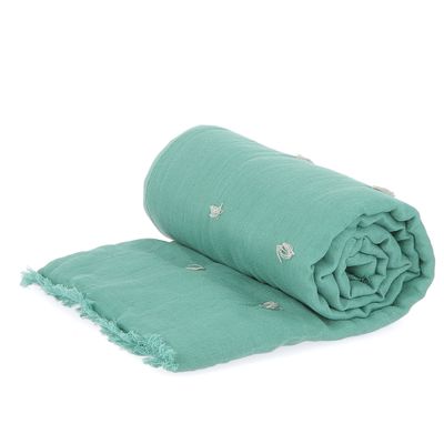 Throw blankets - Quilted Bed runner - Sofa cover double linen - EN FIL D'INDIENNE...