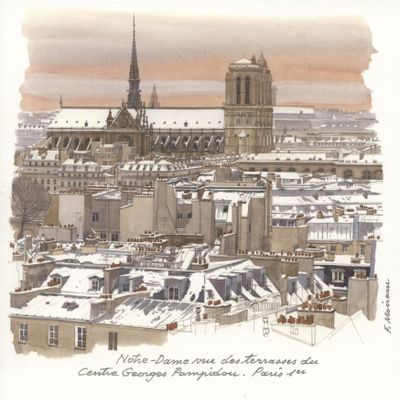 Stationery - carte aquarelle de Fabrice Moireau. - PHENICIA