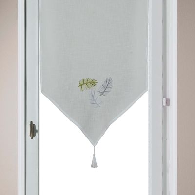 Curtains and window coverings - “Leaves” Embroidered Glass Curtain - IPC DECO DELL'ARTE