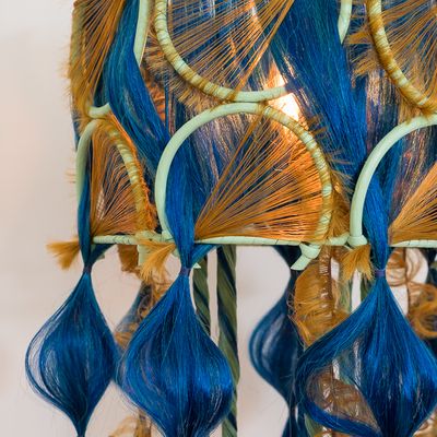 Outdoor hanging lights - Pendant lamp VIDEO GREEN - MICKI CHOMICKI HAIR BRUT