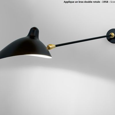 Outdoor wall lamps - Wall lamp 1 arm 2 ball joints - EDITIONS SERGE MOUILLE