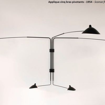 Outdoor wall lamps - Wall lamp 5 swivel arms. - EDITIONS SERGE MOUILLE