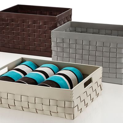 Outdoor decorative accessories - RIVIERE Outdoor leather baskets and accessories - RIVIERE