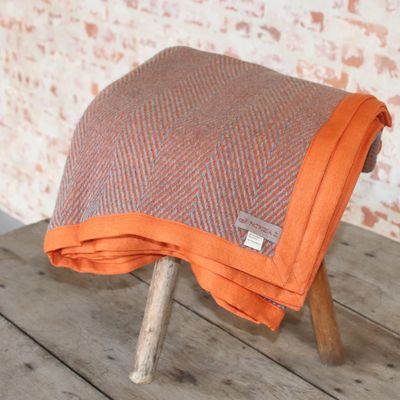 Throw blankets - large herringbone plaid - PATRIZIA D.