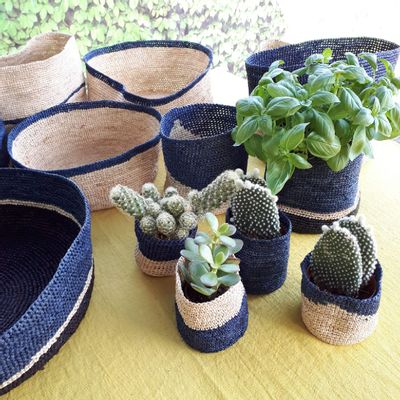 Objets de décoration - Panier de rangement en raphia - DOMOINA & I