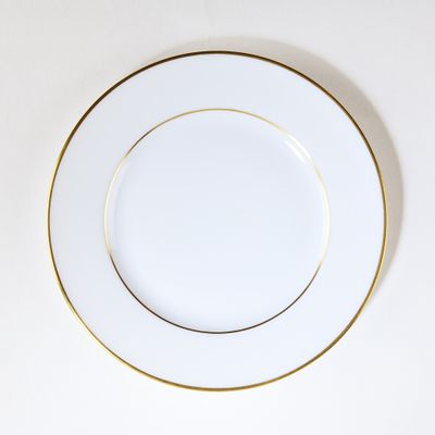 Formal plates - The matt gold ELEGANCE dinner plate  - ALAIN BABULE
