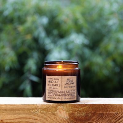 Decorative objects - No. 1 : FORET DU LIBAN - Cedar + Bergamot - Small - LA BOUGIE HERBIVORE