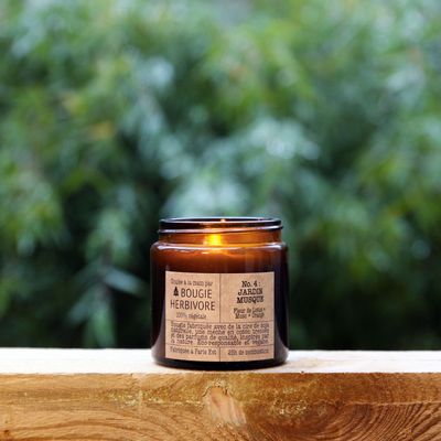 Decorative objects - No. 4 : JARDIN MUSQUE - Lotus Flower + Musk + Orange - Small - LA BOUGIE HERBIVORE