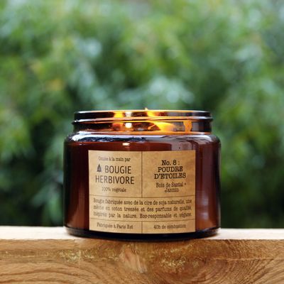 Decorative objects - No. 8 : POUDRE D'ETOILES - Sandalwood + Jasmine - Double Wick - LA BOUGIE HERBIVORE