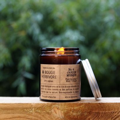 Decorative objects - No. 4 : JARDIN MUSQUE - Lotus Flower + Musk + Orange - Medium - LA BOUGIE HERBIVORE