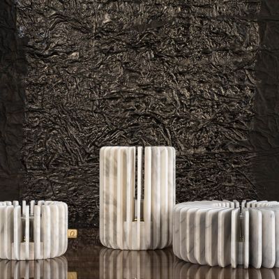 Design objects - ORION PHOTOPHORE marble flower vase - OOUMM