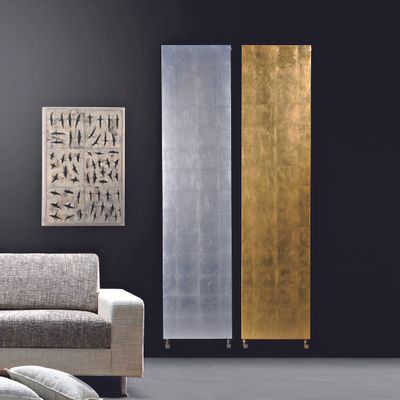 Bathroom radiators - Radiator PLATT leaf gold/silver - BREM PAR CHAUFFAGE DECOR - RADIATEURS DESIGN SUR STOCK