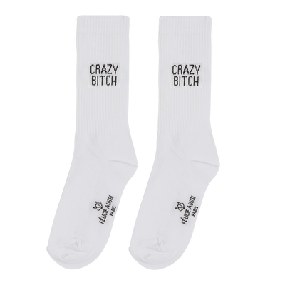 Chaussettes - Chaussettes CRAZY BITCH. - FÉLICIE AUSSI