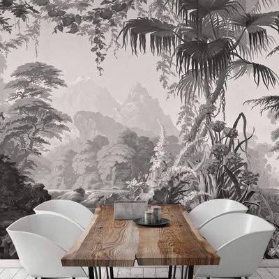 Other wall decoration - EDEN Monochrome scenic wallpaper - LE GRAND SIÈCLE