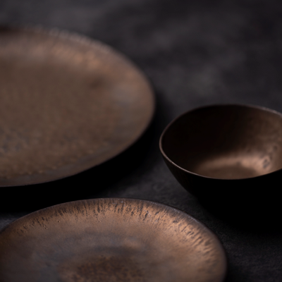 Assiettes de réception - Assiette Perla Gold - CHIC