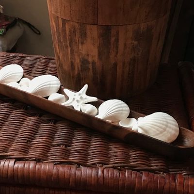 Plateaux - Diffuseur Aromatique Bluelagon /Plateau bois garni de sujets ceramique - ANOQ