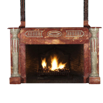 Other wall decoration - Art Deco Period Marble Fireplace Surround With Upper Mantel - MAISON LEON VAN DEN BOGAERT ANTIQUE FIREPLACES AND RECLAIMED DECORATIVE ELEMENTS