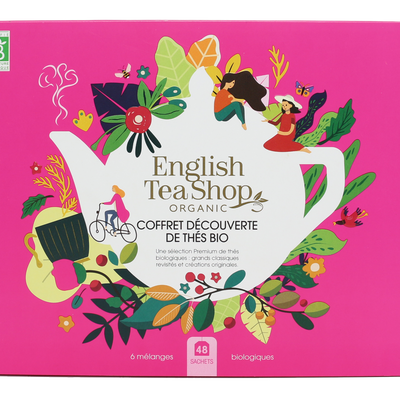 Coffrets et boîtes - Coffret Découverte de Thés Bio ENGLISH TEA SHOP x48 sachets plats - NATURE & EXPRESSION