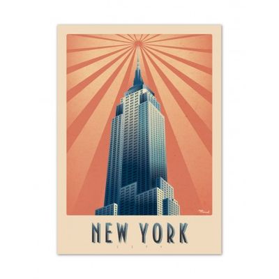 Poster - Poster NEW YORK "Empire State Building" - MARCEL TRAVELPOSTERS