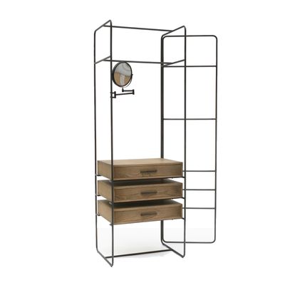Wardrobe - SIRSA COLLECTION METAL AND OAK - BRUCS