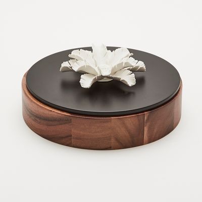Caskets and boxes - Palmi decorative wooden and porcelain box - ANOQ