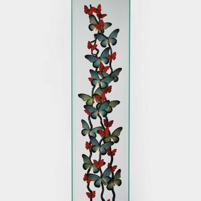 Objets de décoration - ENVOLÉE DE PAPILIO ZALMOXIS ET CYMOTHOE SANGARIS, cabinet de curiosités - METAMORPHOSES