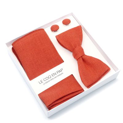 Apparel - BOW TIE HONEY YELLOW PLAIN VELOUR - LE COQ EN PAP'