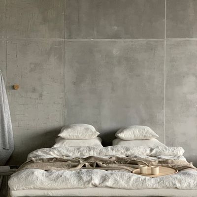 Bed linens - Stone Washed linen Bedding Rhomb  - LINENME