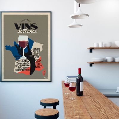 Affiches - Affiche VINS DE FRANCE  - MARCEL TRAVELPOSTERS